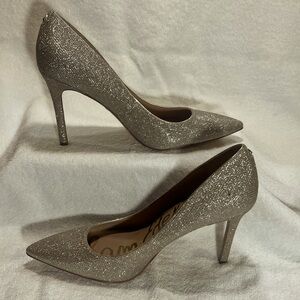 Elegant Gold Glitter Heels